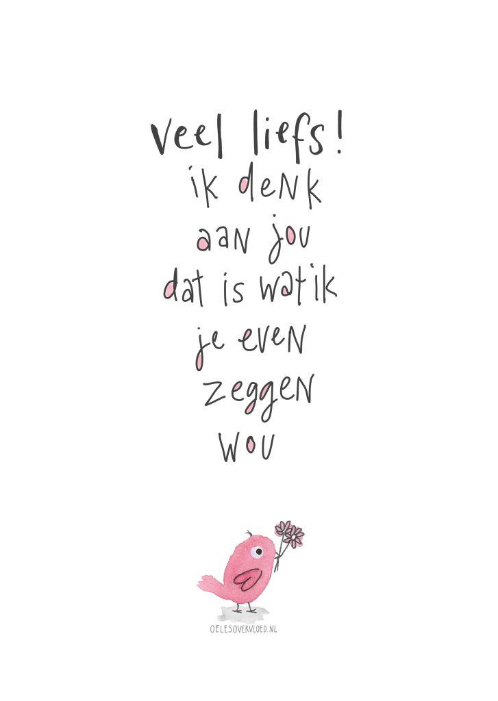 Veel liefs! - wenskaart Oeles Overvloed