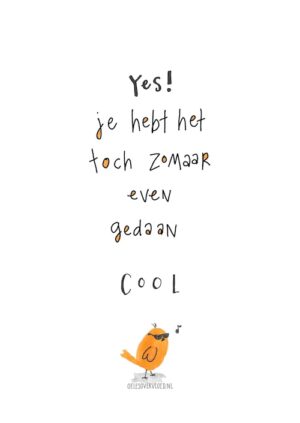 Wenskaart Yes Cool | Oeles Overvloed