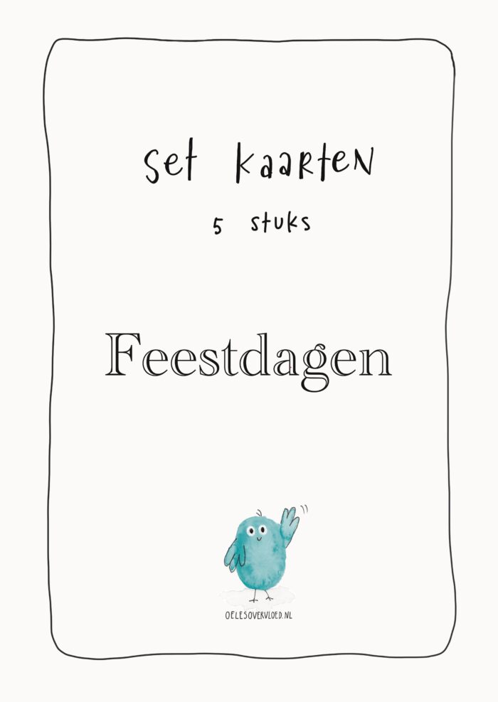 Van alle 5 één ~ set van 5 eindejaarskaarten